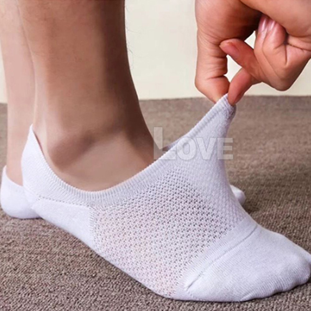 6Prs Men Women Bamboo Nonslip Heel Grip Low Cut No Show Socks