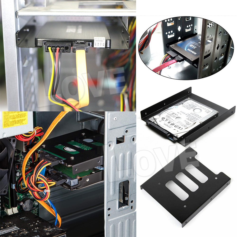 PC Metal 2.5" to 3.5" SSD to HDD Mounting Adapter Bracket Hard Drive