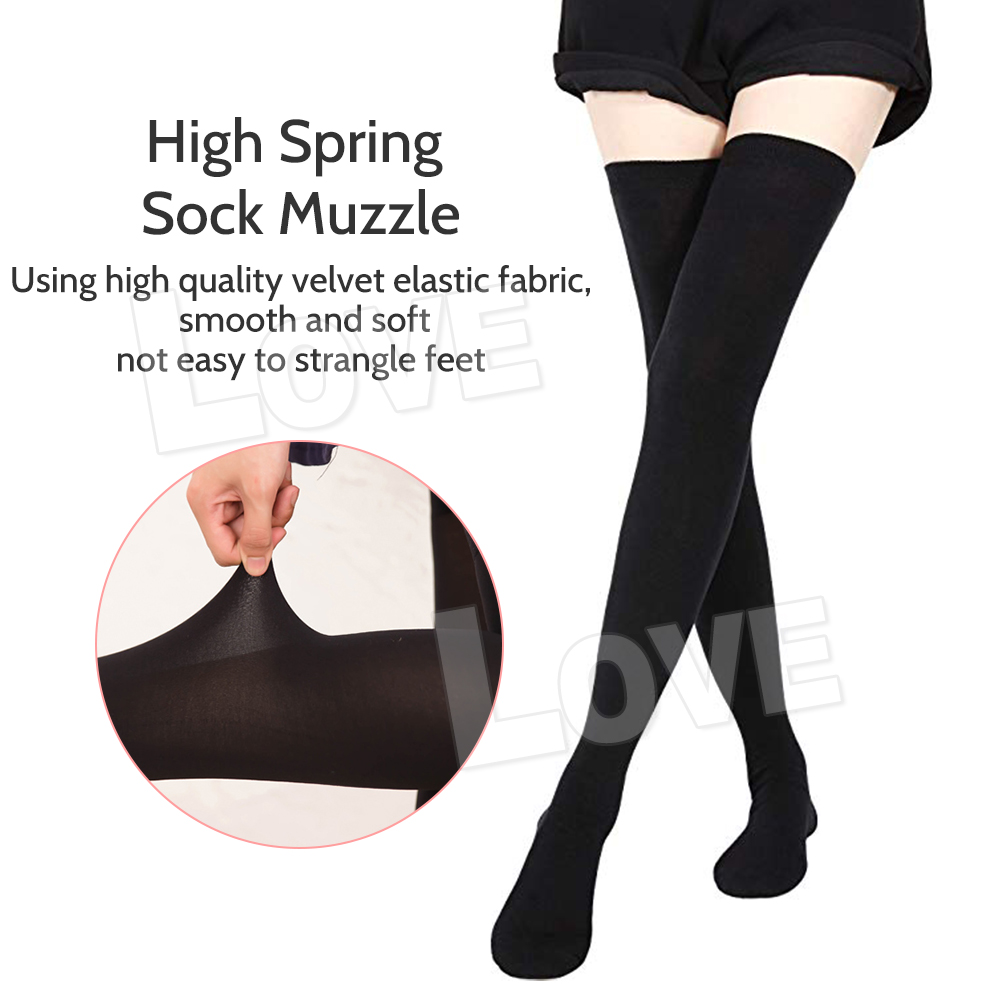 Womens Girls Over Knee Thigh High Stockings Long Socks Hosiery Tights ...