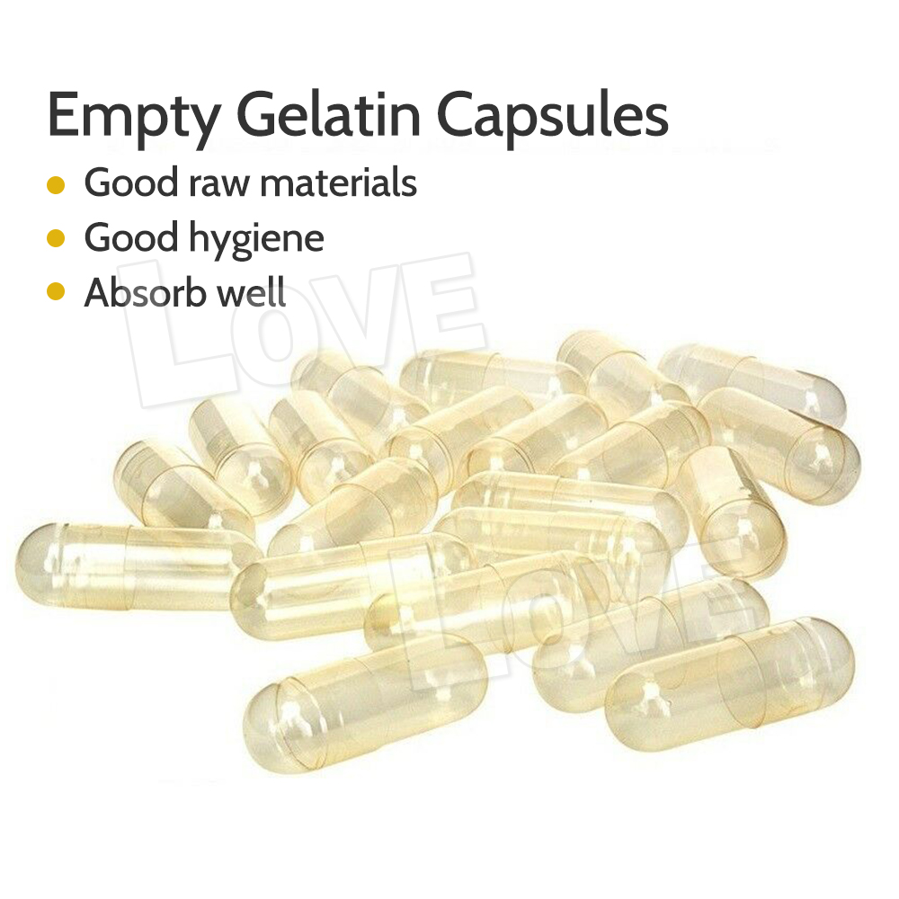 Empty Hard Gelatin Capsule Size 1 0 00 Clear Kosher Gel Medicine Pill