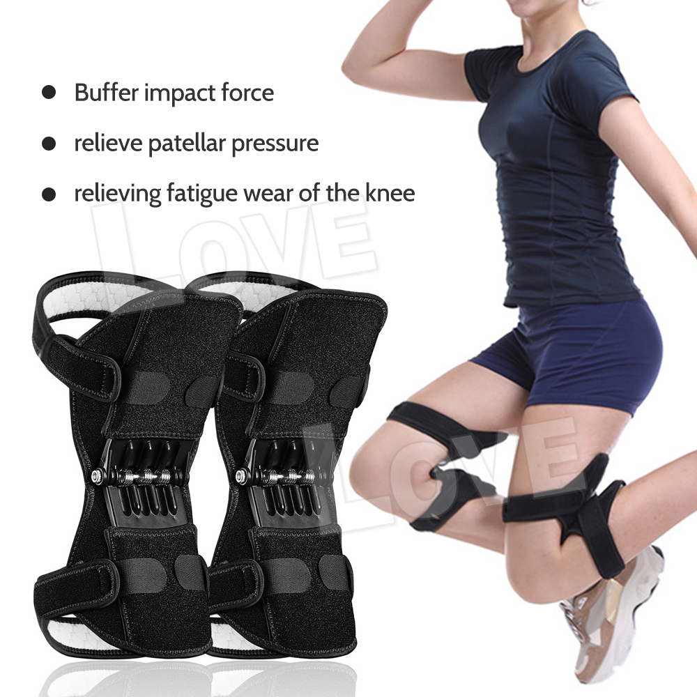 2PCS Power Spring Knee Pads brace Leg Support Rebound Lift Stabilizer