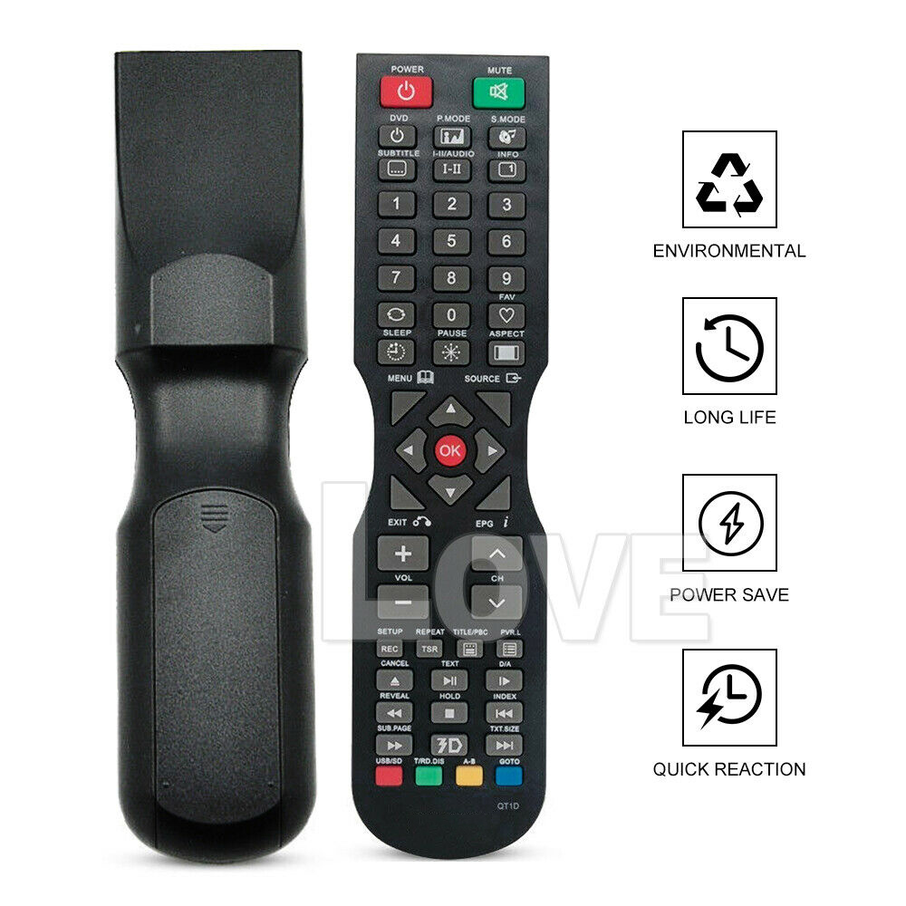 Original OEM For SONIQ TV Remote Control (QT166, QT155, QT155S) QT1D NO
